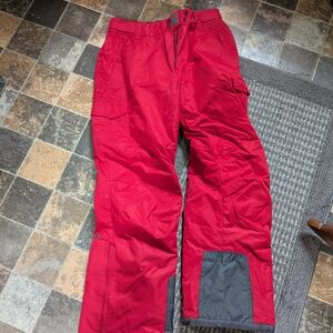 Red Cargo Snow Pants
